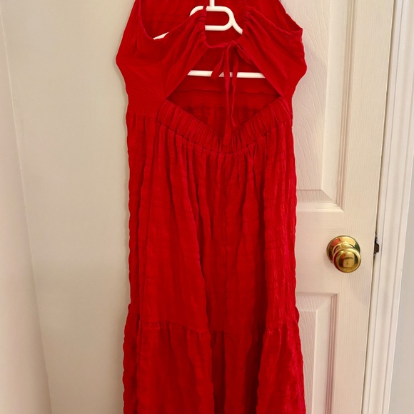 Women’s Red Maxi Dress - Picture 2 of 2